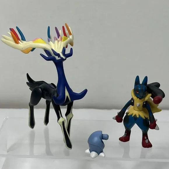 Takara Tomy Pokemon Nintendo Figure Moncolle Lot Xerneas EX ML-12 Mega Lucario - Picture 2 of 10
